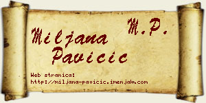 Miljana Pavičić vizit kartica
